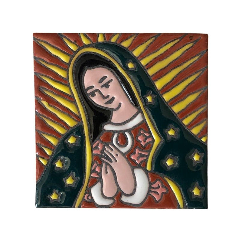 Azulejo 11cm Artesanal Tipo Talavera Relieve 20pz #acrn Acrn-29