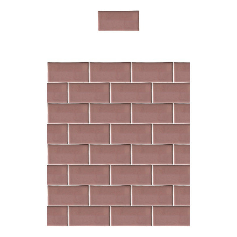 Azulejo 7.5cmx15.5cm Artesanal Talavera Liso 86pz Rosa Carne