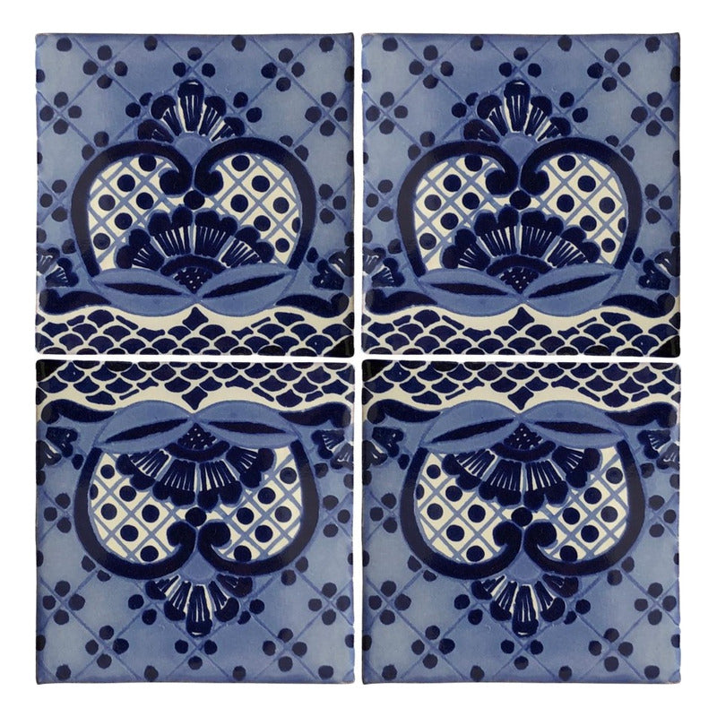 Azulejo Artesanal Tipo Talavera Liso 90pz #acln-27