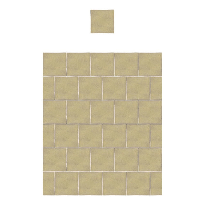 Azulejo 15.5cm Artesanal Talavera Liso 44pz Colores Capuchino