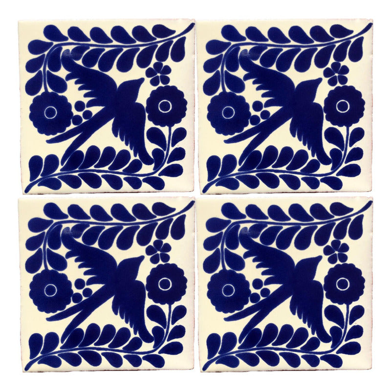 Azulejo 10.5cm Artesanal Tipo Talavera Liso 90pz #acls Acls-124