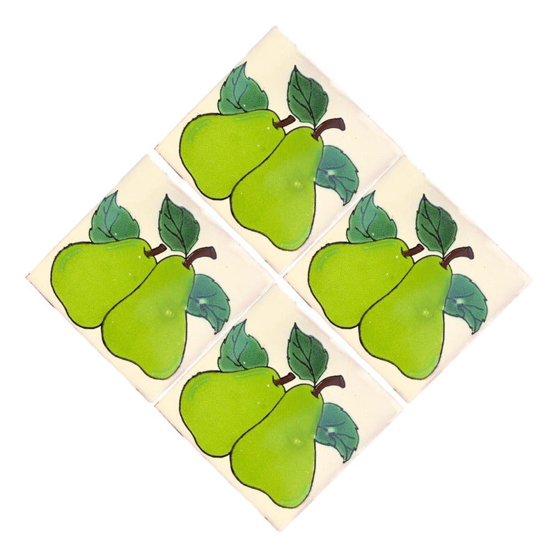 Azulejo 10.5cm Artesanal Tipo Talavera Liso 90pz #acln-08