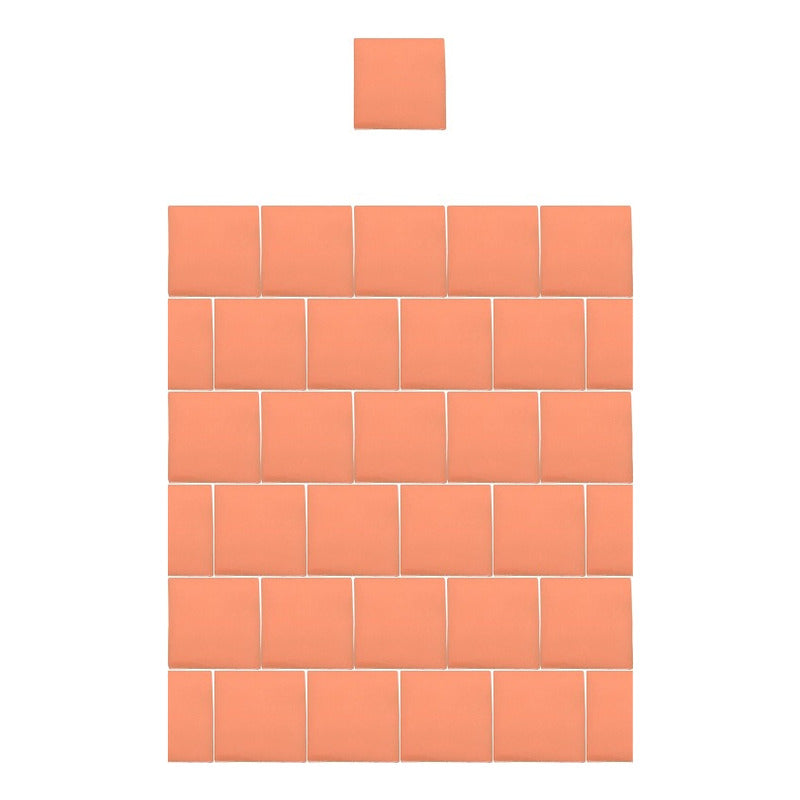 Azulejo 15.5cm Artesanal Talavera Liso 44pz Colores Durazno