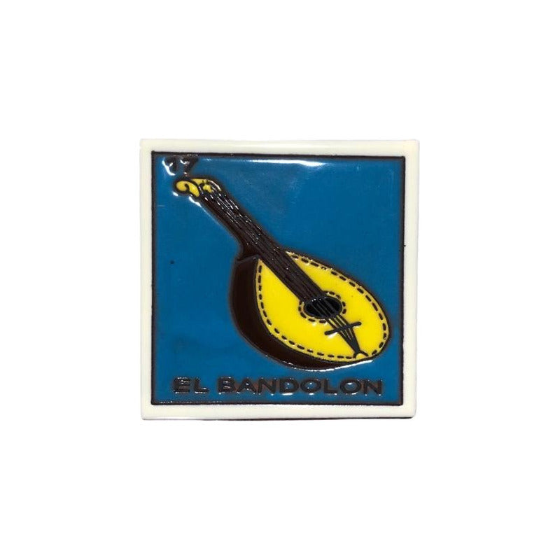 Lotería Azulejo Artesanal Tipo Talavera Relieve 1pz #alrn01 El Bandolon