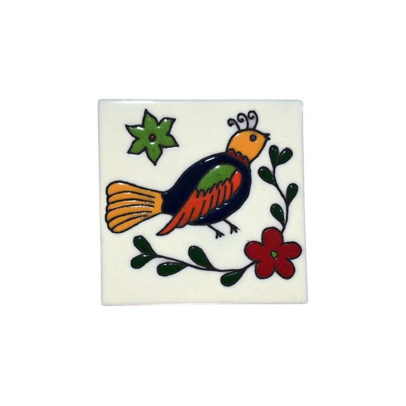 Azulejo 11cm Artesanal Tipo Talavera Relieve 20pz #acrn Acrn-32