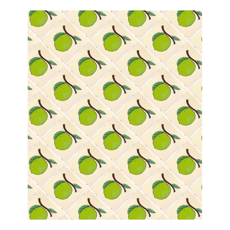 Azulejo 10.5cm Artesanal Tipo Talavera Liso 90pz #acln-04