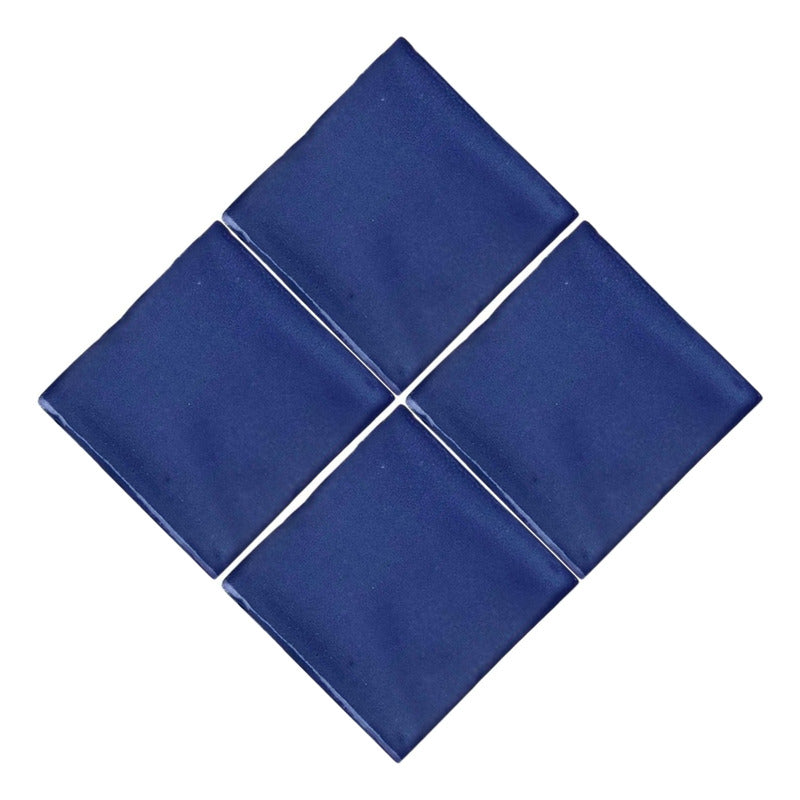 Azulejo Artesanal Talavera Liso 90pz Azul Mezclilla