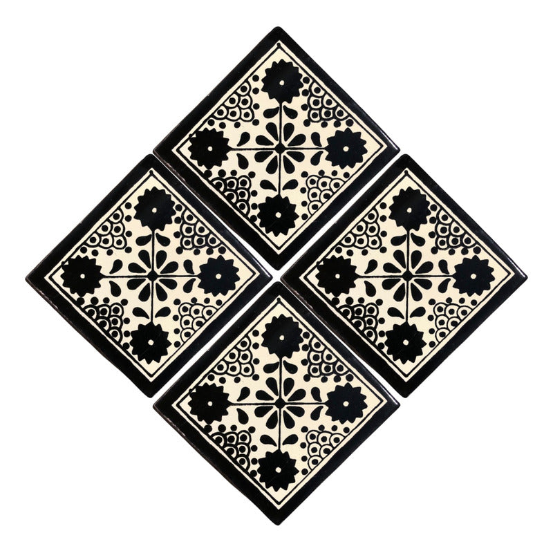 Azulejo 10.5cm Artesanal Tipo Talavera Liso 90pz #acls Acls-112