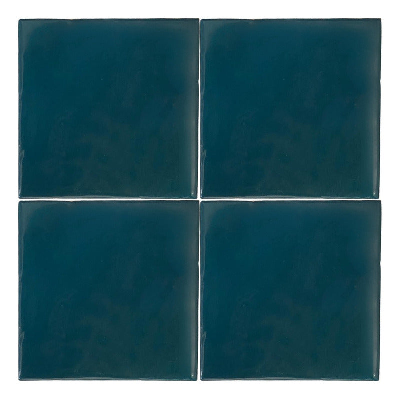 Azulejo Artesanal Talavera Liso 90pz Colores Verde Pavo