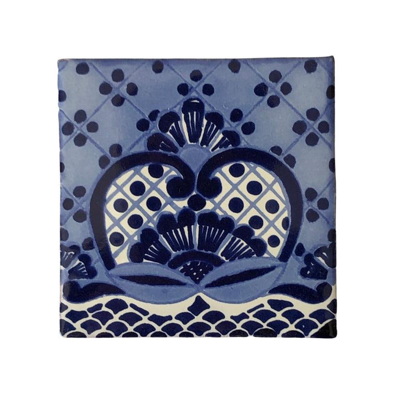 Azulejo 10.5cm Artesanal Tipo Talavera Liso 90pz #acln Acln-27