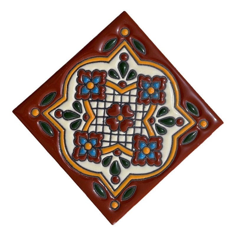 Azulejo Artesanal Tipo Talavera Relieve 90pz #acrs-36