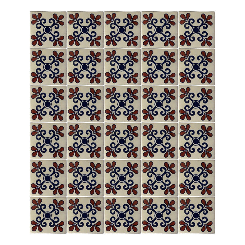 Azulejo Artesanal Talavera Liso 90pz #acls-80