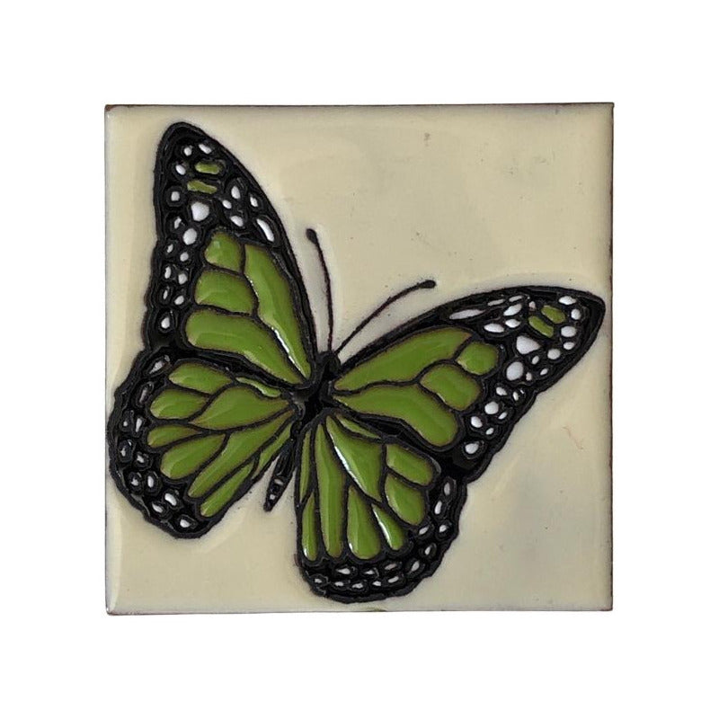 Azulejo 11cm Artesanal Tipo Talavera Relieve 10pz #acrn Acrn-13