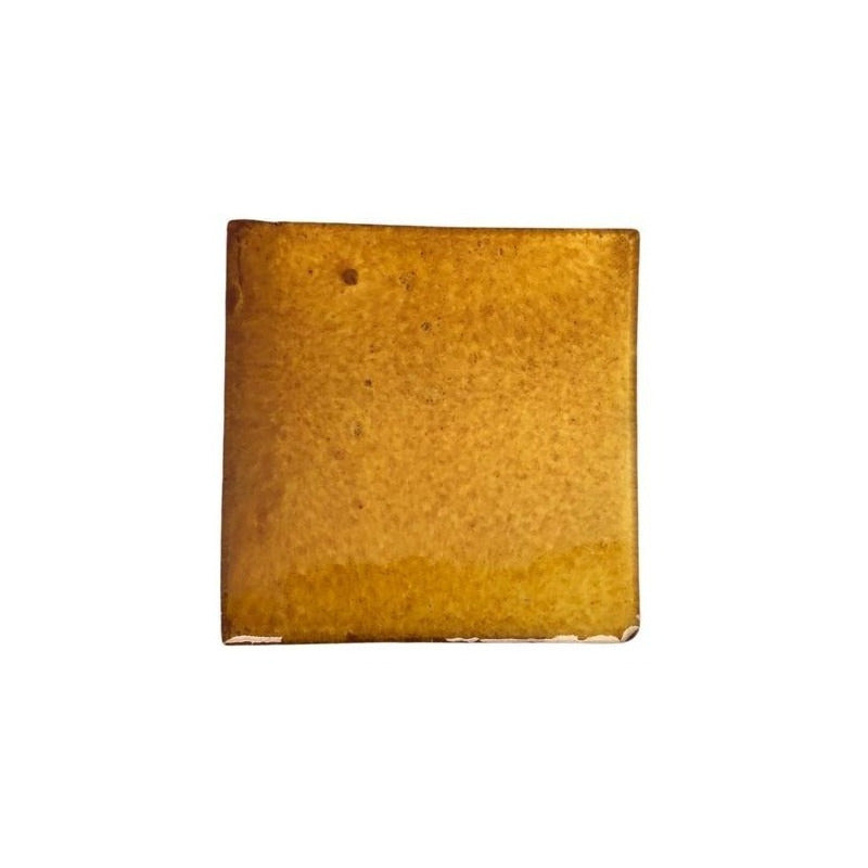 Azulejo 15.5cm Artesanal Talavera Liso 44pz Colores Oro Viejo