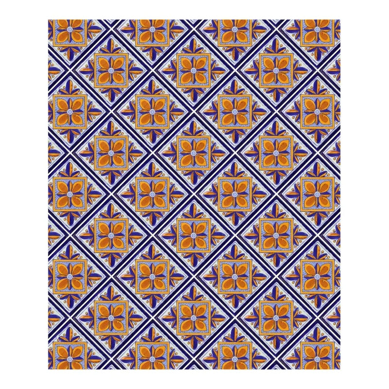Azulejo Cerámico Artesanal 1m2  Alhambra 03 Blanco