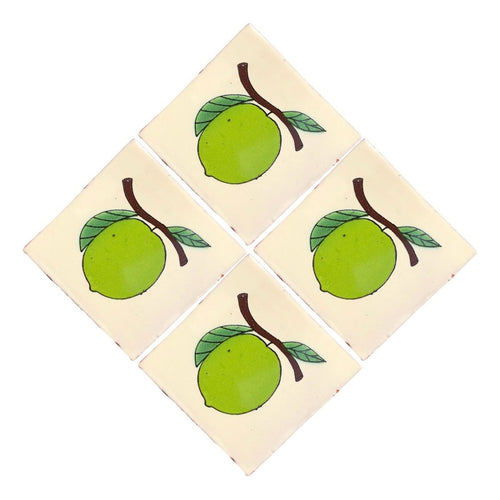 Azulejo 10.5cm Artesanal Talavera Liso 90pz #acln-04