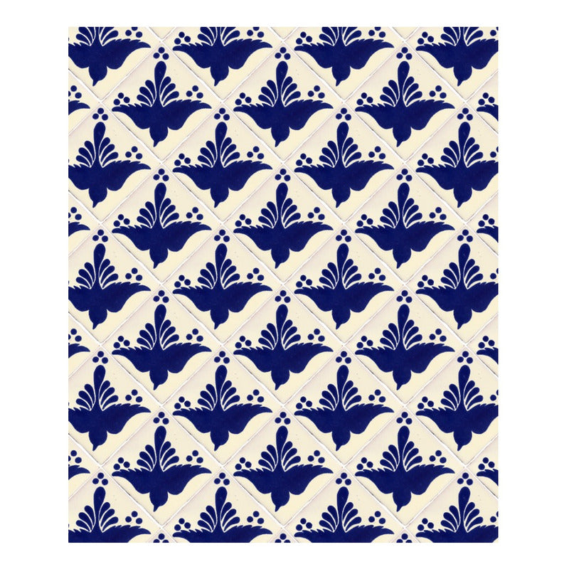 Azulejo 10.5cm Artesanal Tipo Talavera Liso 90pz #acls-137