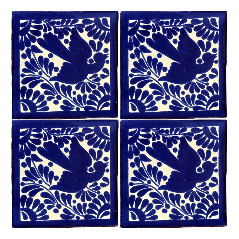 Azulejo 10.5cm Artesanal Talavera Liso 90pz #acls-128