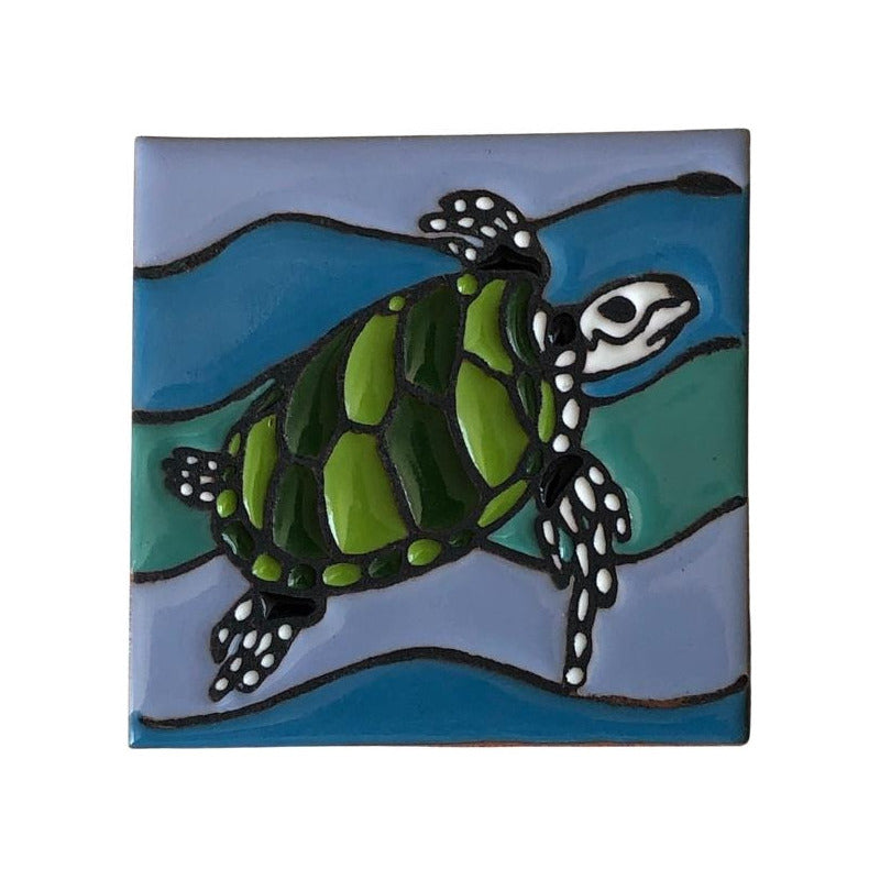 Azulejo 11cm Artesanal Tipo Talavera Relieve 30pz #acrn Acrn-28