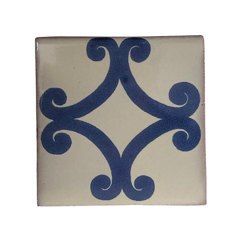 Azulejo 10.5cm Artesanal Tipo Talavera Liso 90pz #acls Acls-39