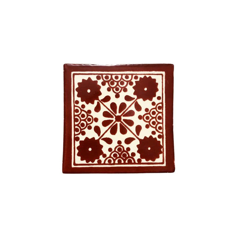 Azulejo 10.5cm Artesanal Tipo Talavera Liso 90pz #acls-55