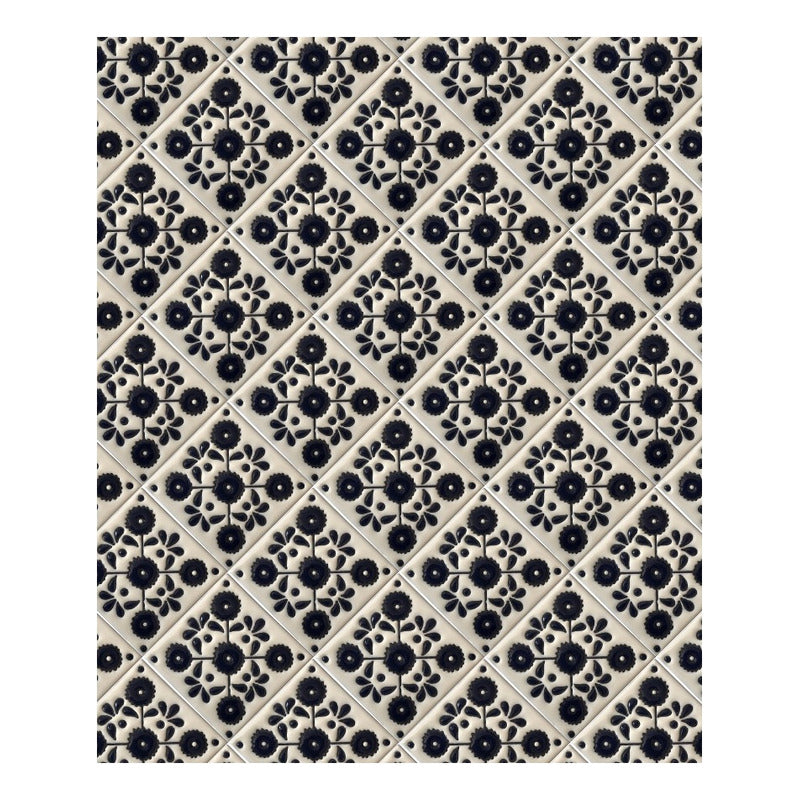 Azulejo 11cm Artesanal Talavera Relieve 90pz #acrs-30