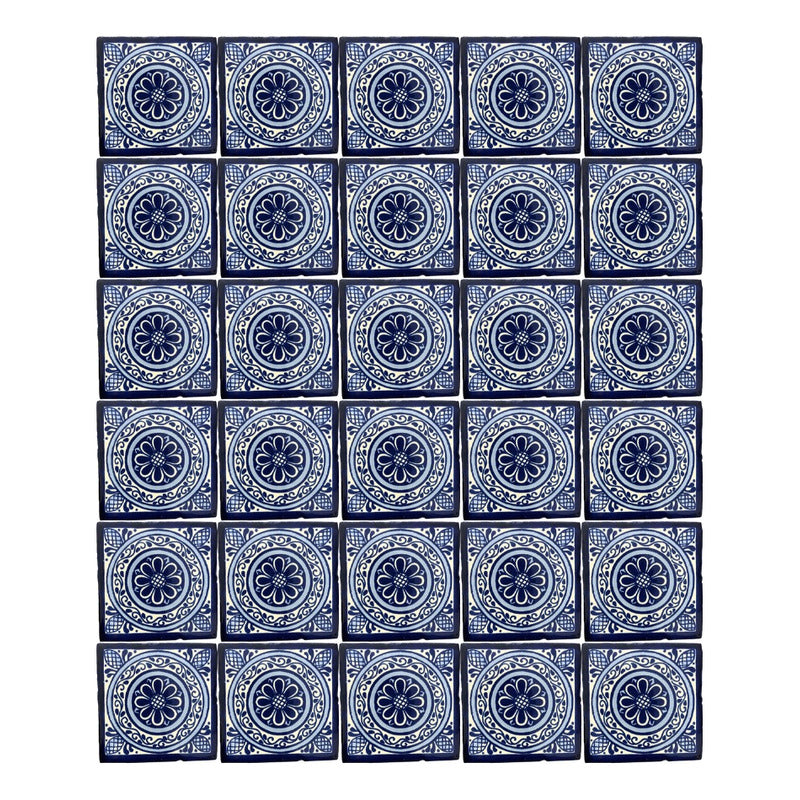 Azulejo Artesanal Talavera Liso 90pz #acls-83