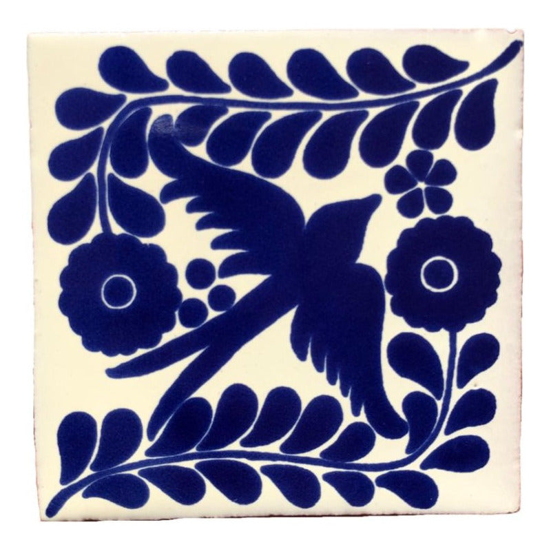 Azulejo 10.5cm Artesanal Tipo Talavera Liso 90pz #acls-124
