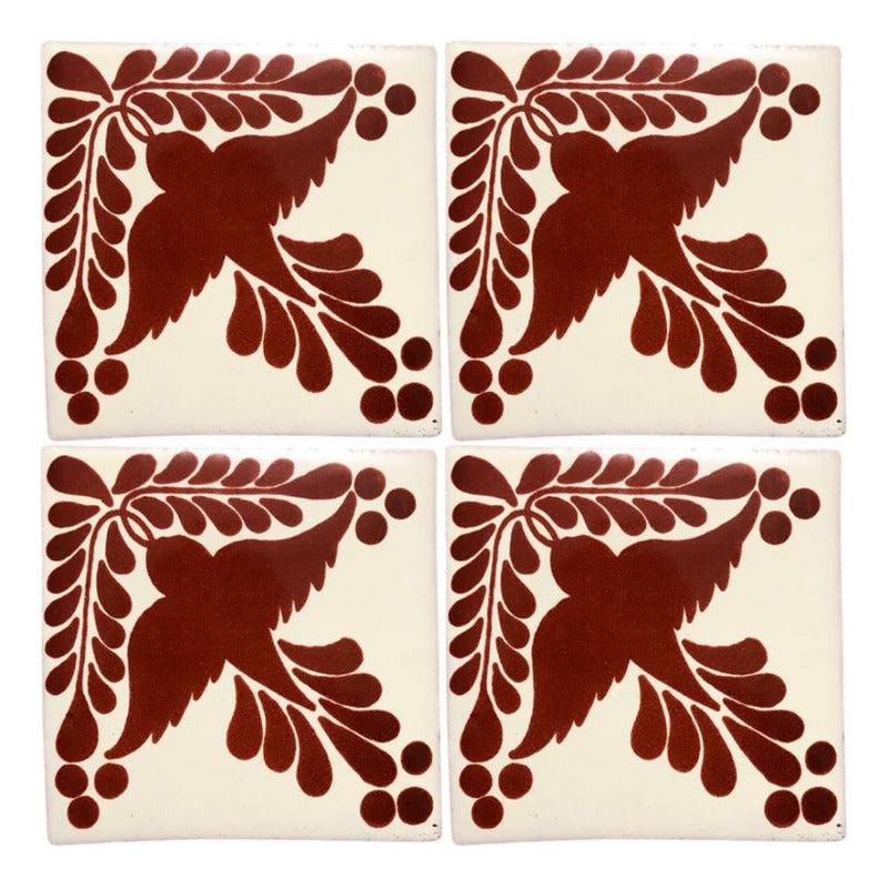 Azulejo 10.5cm Artesanal Tipo Talavera Liso 90pz #acls-72