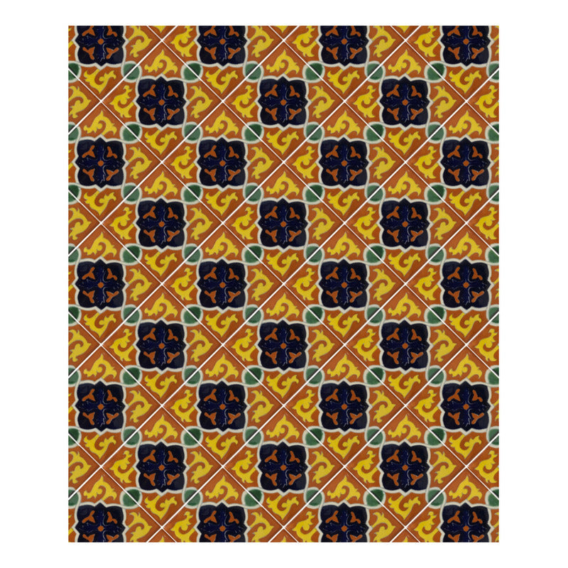 Azulejo 10.5cm Artesanal Tipo Talavera Liso 90pz #acln-30