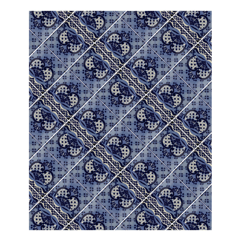 Azulejo 10.5cm Artesanal Tipo Talavera Liso 90pz #acln-27