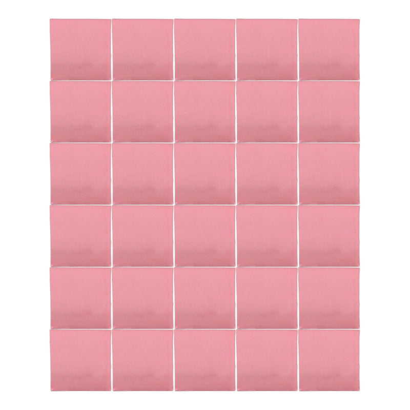 Azulejo Artesanal Tipo Talavera Liso 90pz Colores  Rosa 64