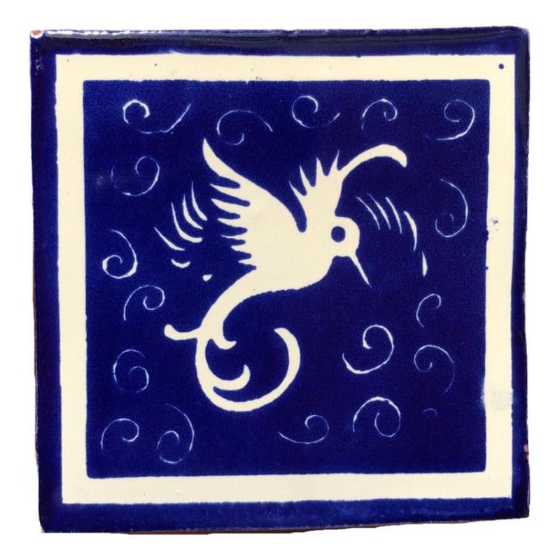 Azulejo 10.5cm Artesanal Tipo Talavera Liso 90pz #acls-122