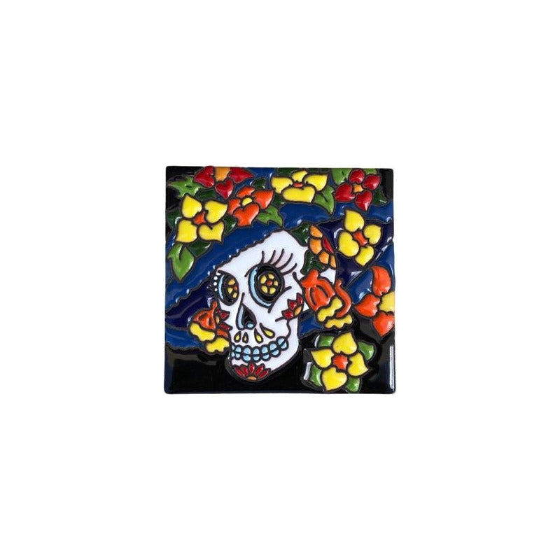 Azulejo 11cm Artesanal Tipo Talavera Relieve 90pz #acre Acre-12