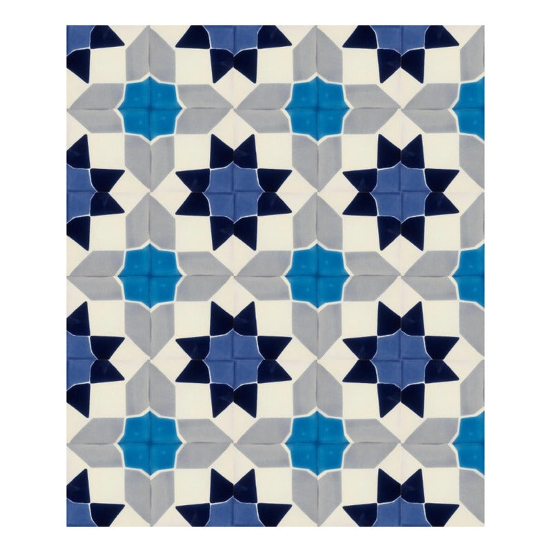 Azulejo 10.5cm Artesanal Tipo Talavera Liso 90pz #acln Acln-58