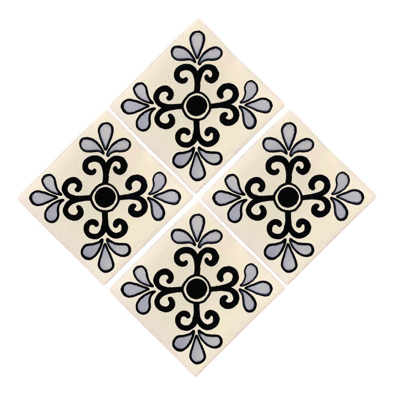 Azulejo 10.5cm Artesanal Talavera Liso 90pz #acls-116