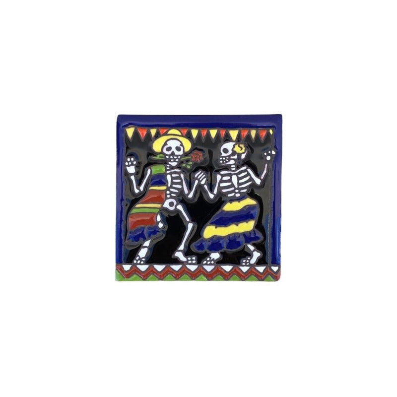 Azulejo 11cm Artesanal Tipo Talavera Relieve 90pz #acre Acre-23