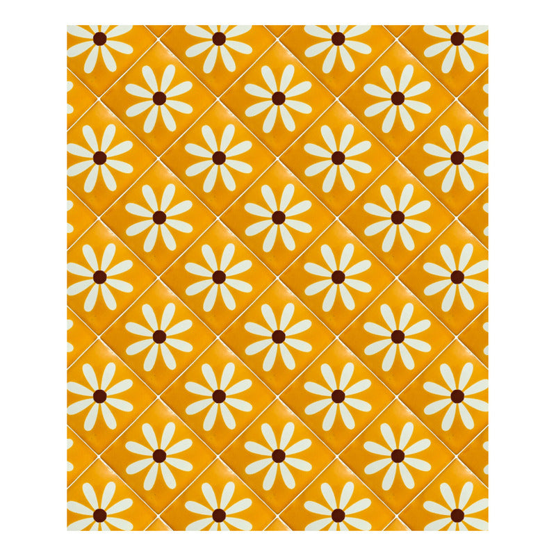 Azulejo 10.5cm Artesanal Tipo Talavera Liso 90pz #acls-101