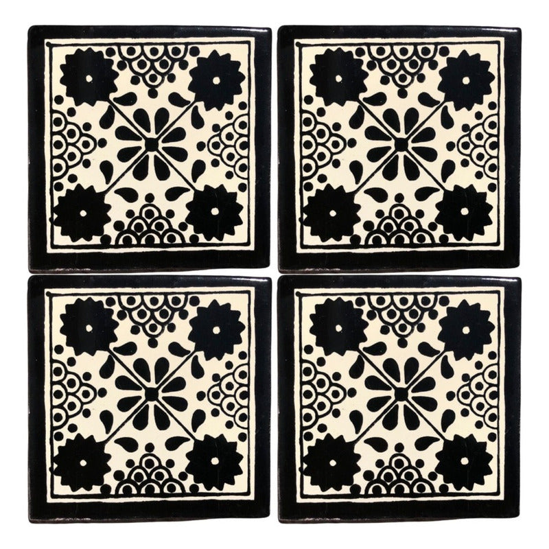 Azulejo 10.5cm Artesanal Tipo Talavera Liso 90pz #acls-112