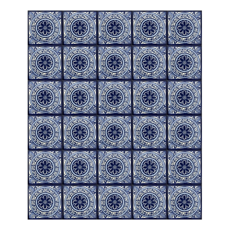 Azulejo 10.5cm Artesanal Talavera Liso 90pz #acls Acls-83