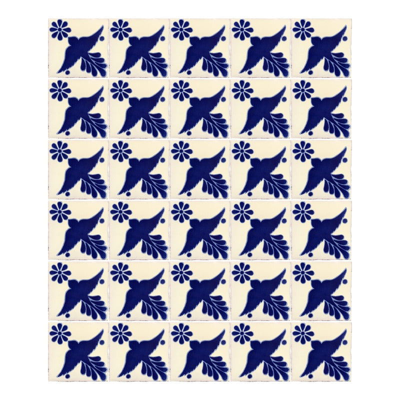 Azulejo Artesanal Tipo Talavera Liso 90pz #acls-133