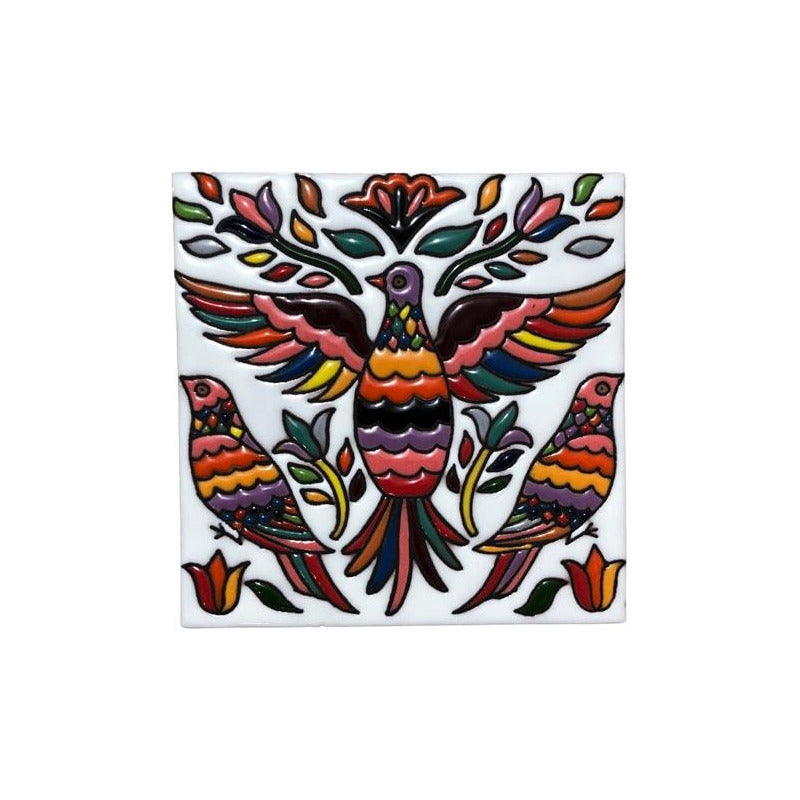 Azulejo 11cm Artesanal Tipo Talavera Relieve 50pz #acrn Acrn-36