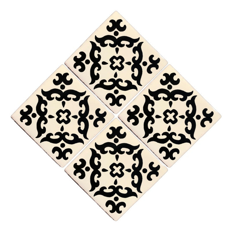 Azulejo 10.5cm Artesanal Tipo Talavera Liso 90pz #acls-115