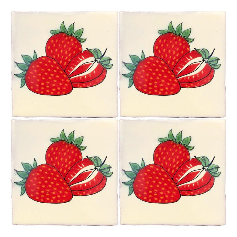 Azulejo 10.5cm Artesanal Tipo Talavera Liso 90pz #acln-03