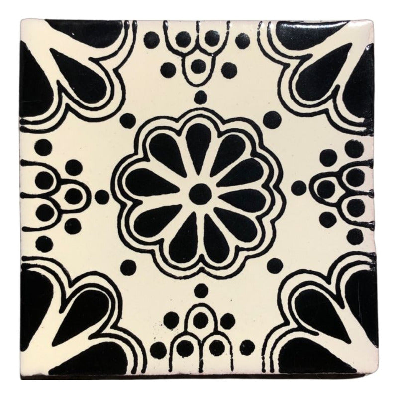 Azulejo 10.5cm Artesanal Tipo Talavera Liso 90pz #acls Acls-121