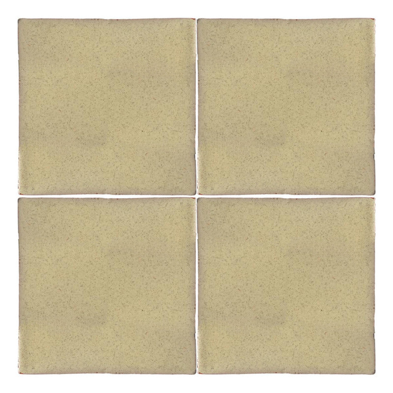 Azulejo 10.5cm Artesanal Tipo Talavera Liso 90pz Colores  Capuchino