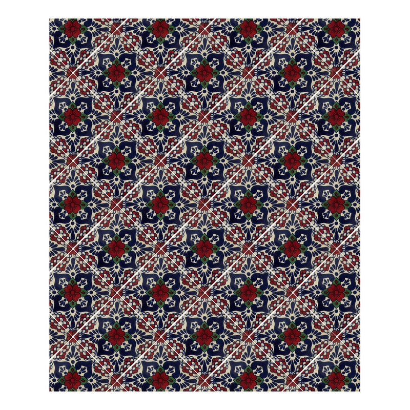 Azulejo 10.5cm Artesanal Tipo Talavera Liso 90pz #acln-22