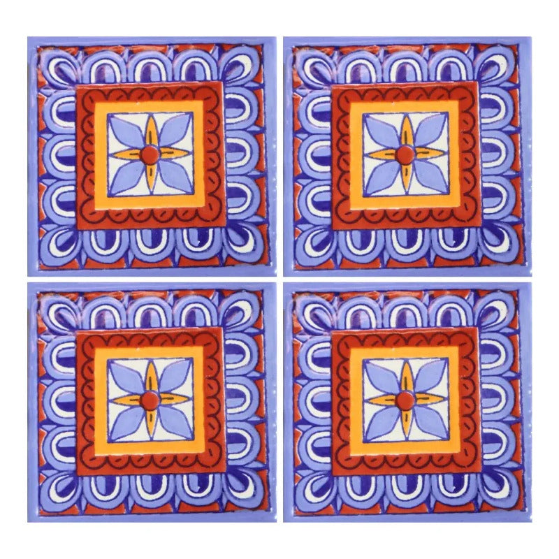 Azulejo Cerámico Artesanal 1m2  Alhambra 04 Blanco