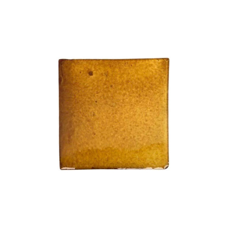 Azulejo 10.5cm Artesanal Talavera Liso 90pz Colores  Oro Viejo