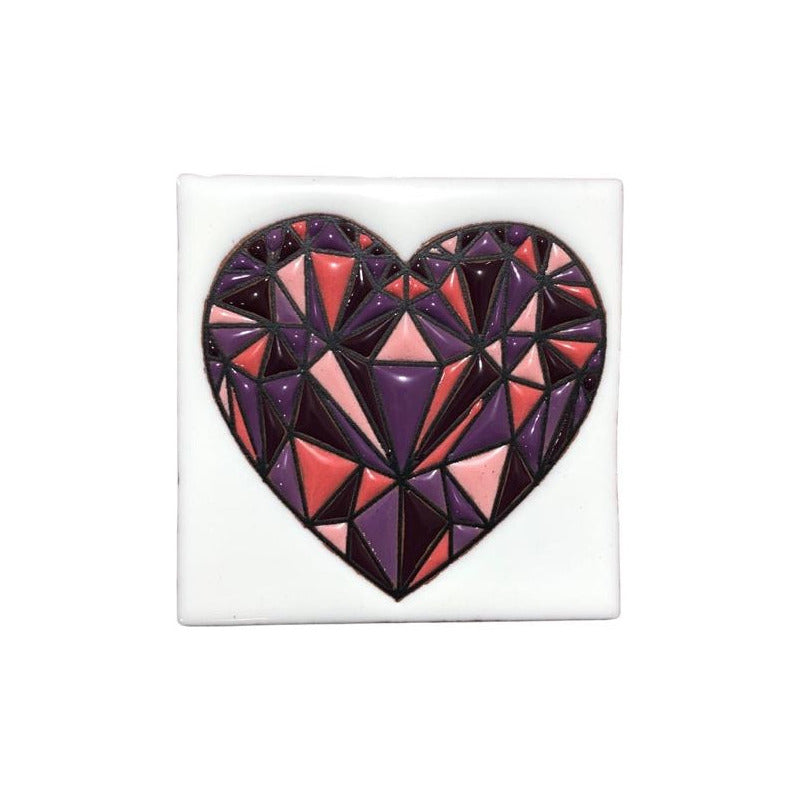 Azulejo 11cm Artesanal Tipo Talavera Relieve 10pz #acrn Acrn-39